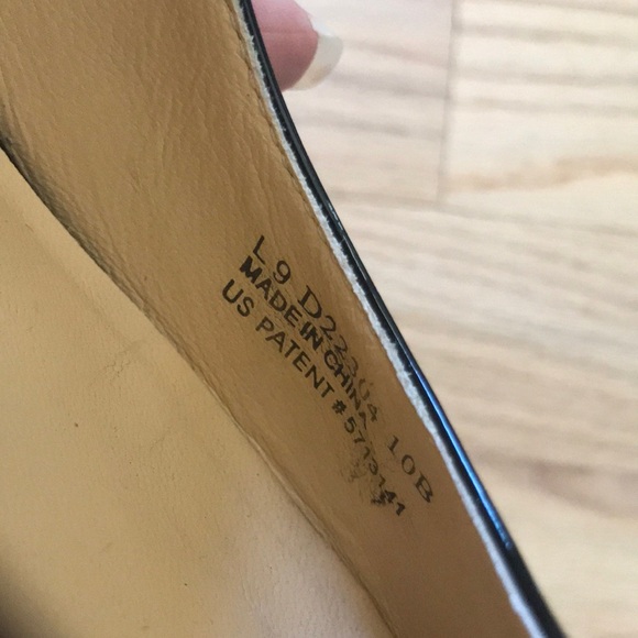 Cole Haan Nike Air Peep Toe Black Patent Pumps Size 10 - Picture 10 of 12